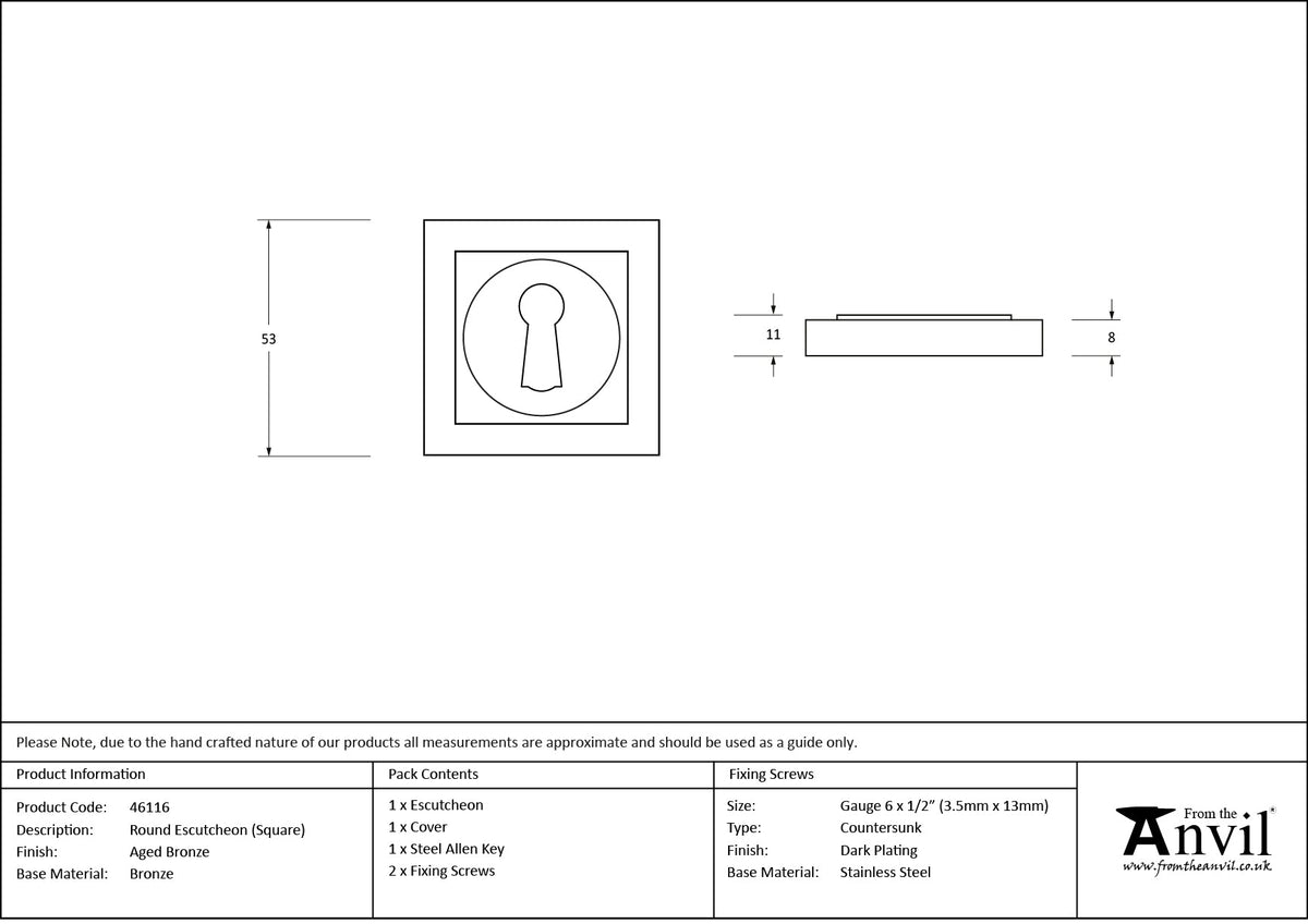 Round Escutcheon by From The Anvil