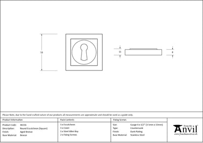 Round Escutcheon by From The Anvil