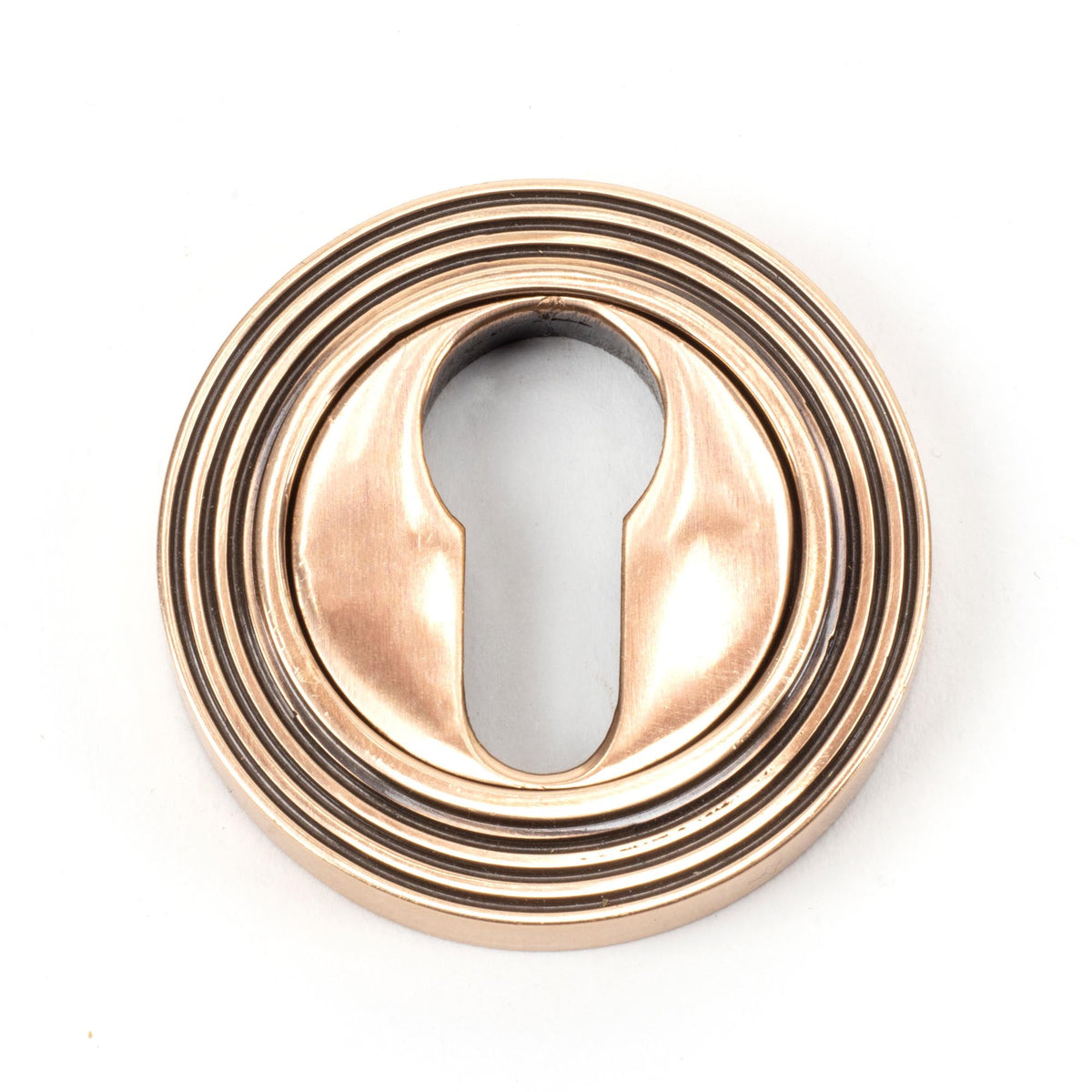 From The Anvil's Polished Bronze Round Euro Escutcheon