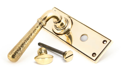 Hammered Newbury Lever Bathroom Set by From The Anvil