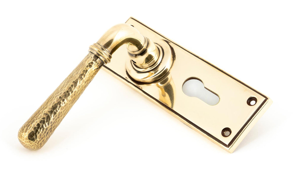 Hammered Newbury Lever Euro Lock Set by From The Anvil