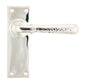 From The Anvil's Polished Nickel Hammered Newbury Lever Latch Set