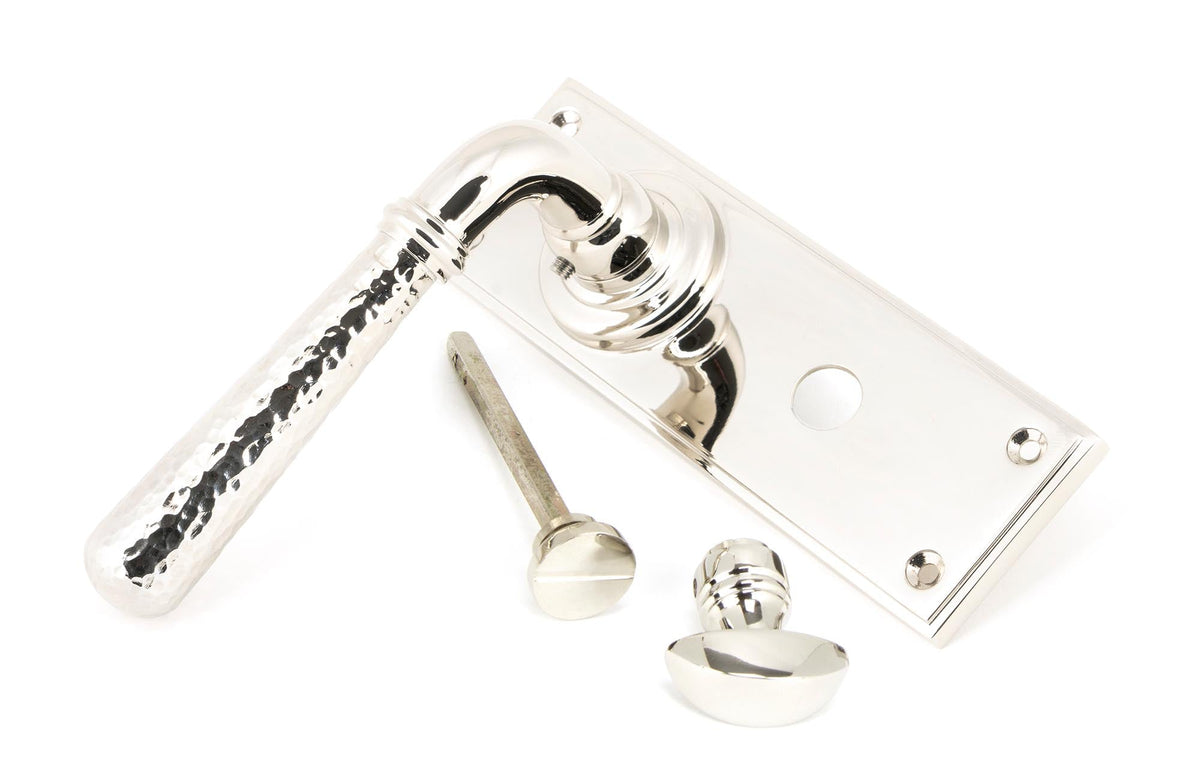 Hammered Newbury Lever Bathroom Set by From The Anvil