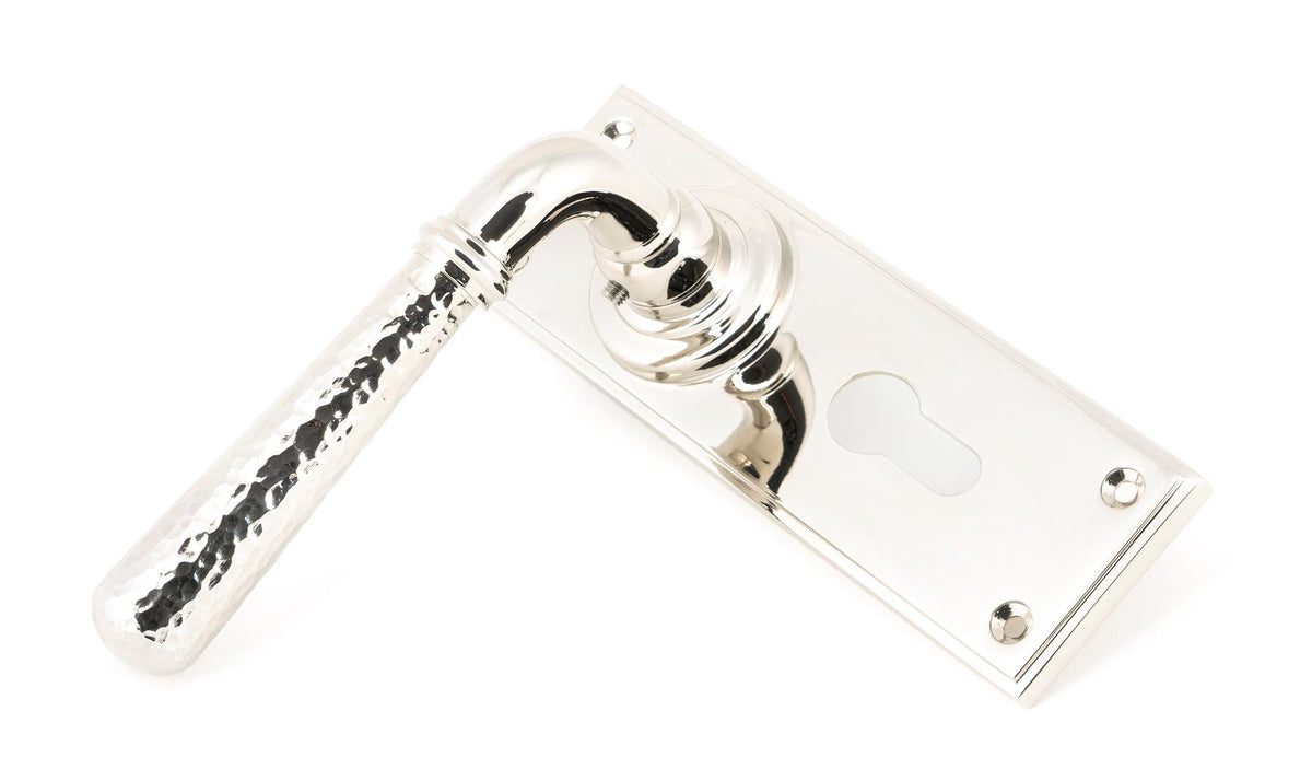 Hammered Newbury Lever Euro Lock Set by From The Anvil