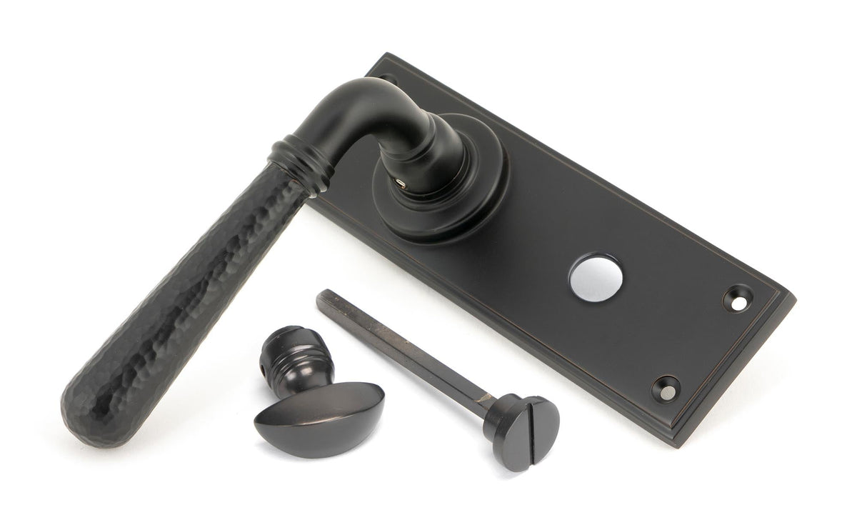 Hammered Newbury Lever Bathroom Set by From The Anvil