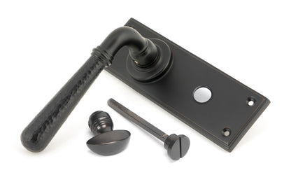 Hammered Newbury Lever Bathroom Set by From The Anvil