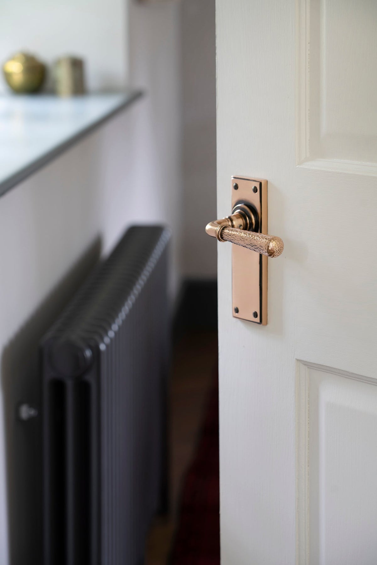 Hammered Newbury Lever Latch Set by From The Anvil