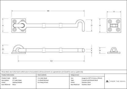 Traditional Cabin Hook by From The Anvil