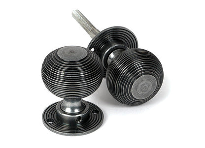From The Anvil, Heavy Beehive Mortice/Rim Knob Set, Door Knobs, Mortice Knobs