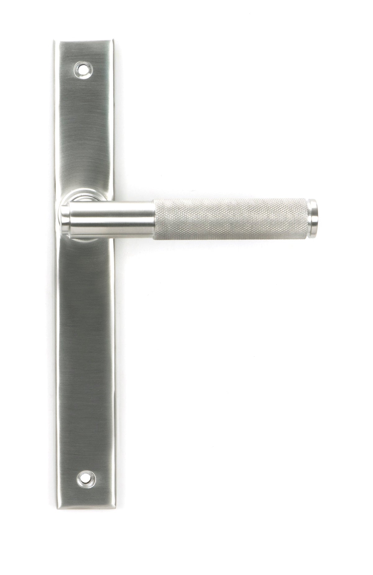 From The Anvil's Satin Marine SS (316) Brompton Slimline Lever Espag. Latch Set