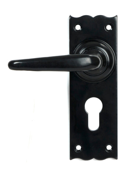 Oak Lever Euro Lock Set by From The Anvil