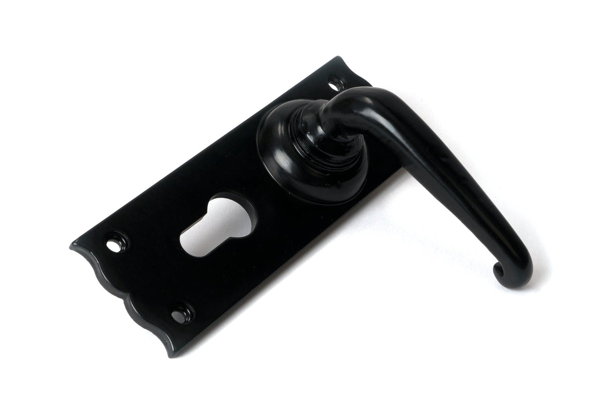 Oak Lever Euro Lock Set by From The Anvil
