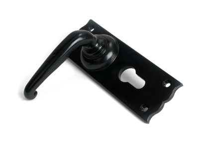 Oak Lever Euro Lock Set by From The Anvil