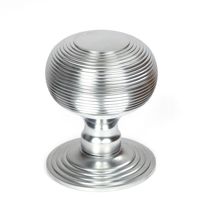 From The Anvil's Satin Chrome Beehive Centre Door Knob