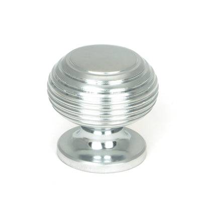From The Anvil's Satin Chrome Beehive Cabinet Knob