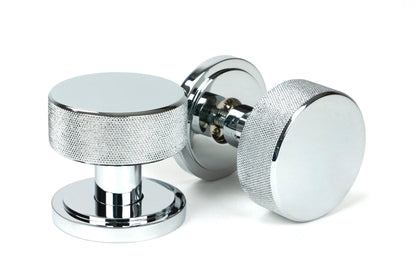 From The Anvil's Polished Chrome Brompton Mortice/Rim Knob Set