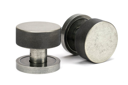 From The Anvil's Pewter Patina Brompton Mortice/Rim Knob Set