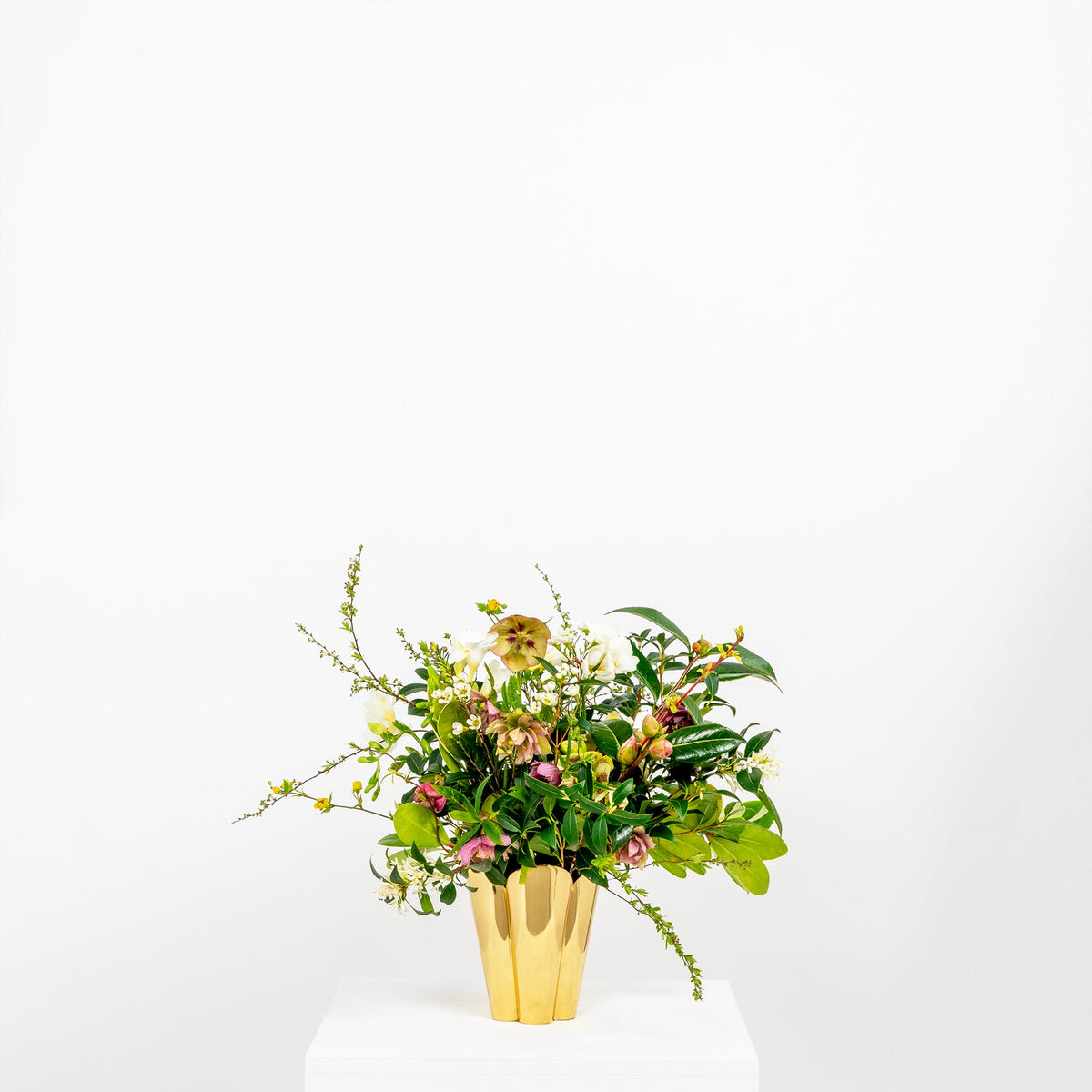 From The Anvil's Smooth Brass Flora Pot