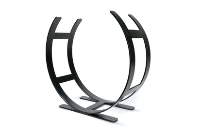 From The Anvil's Matt Black Curved Log Holder