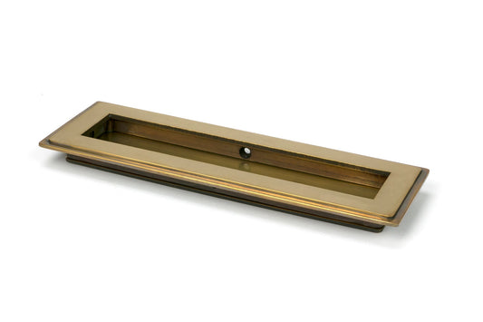 From The Anvil's Aged Brass Art Deco Rectangular Pull