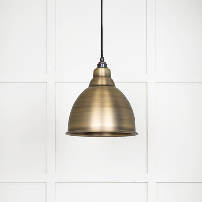 Aged Brass Brindley Pendant by From The Anvil