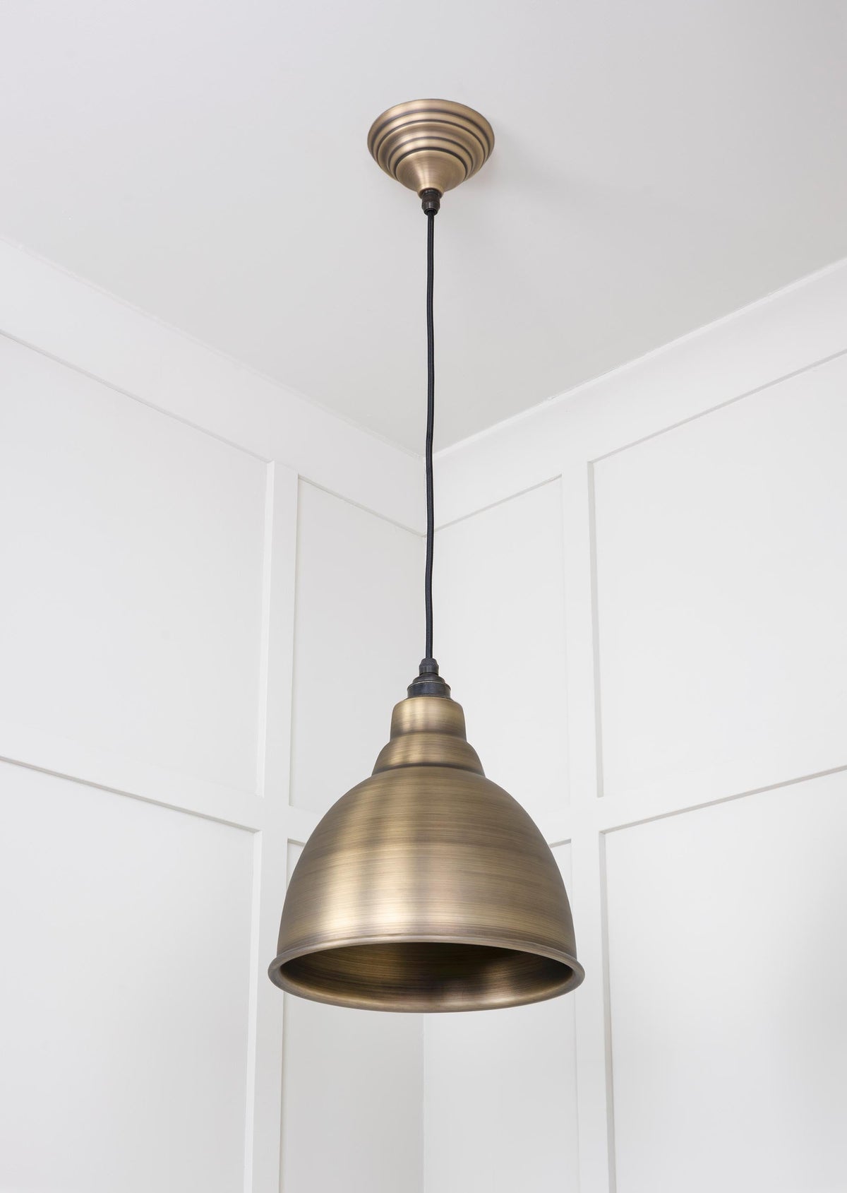 Aged Brass Brindley Pendant by From The Anvil
