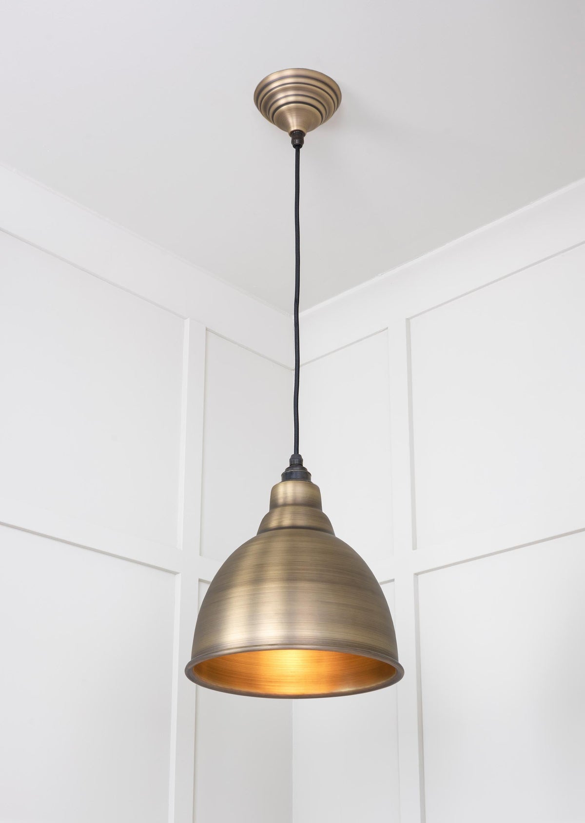 Aged Brass Brindley Pendant by From The Anvil