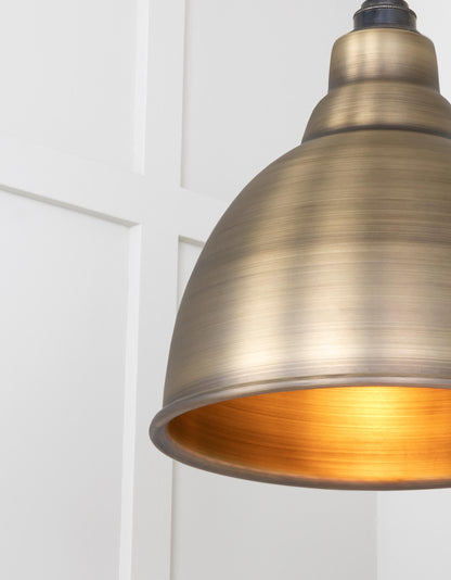Aged Brass Brindley Pendant by From The Anvil