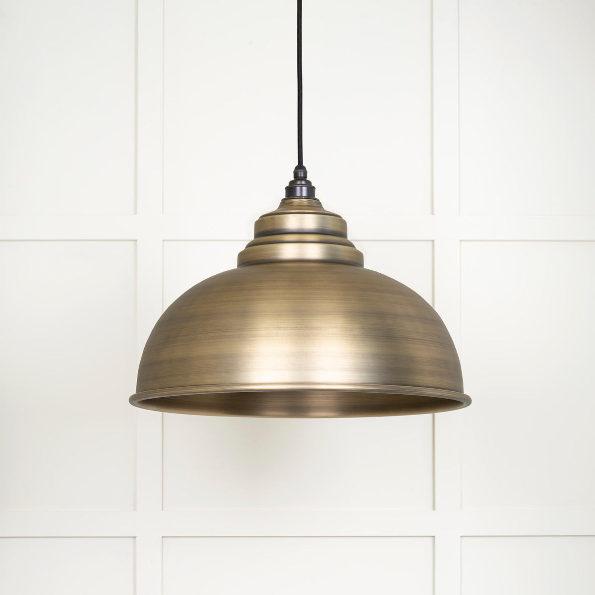 Aged Brass Harborne Pendant by From The Anvil