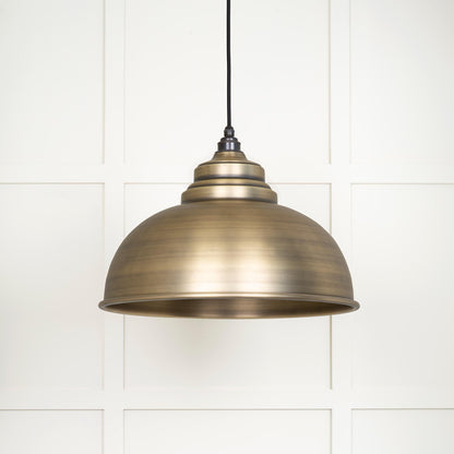 Aged Brass Harborne Pendant by From The Anvil