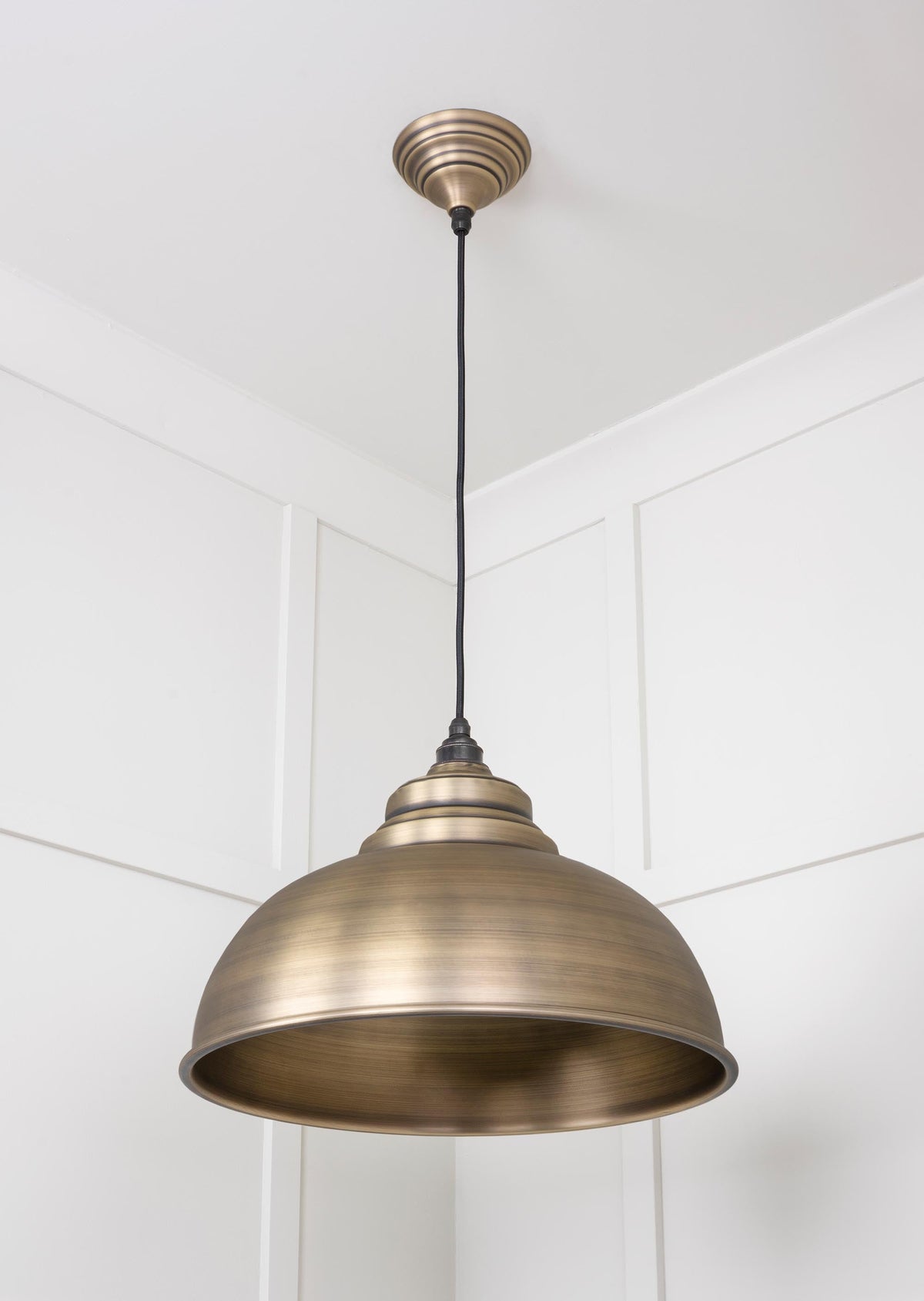 Aged Brass Harborne Pendant by From The Anvil