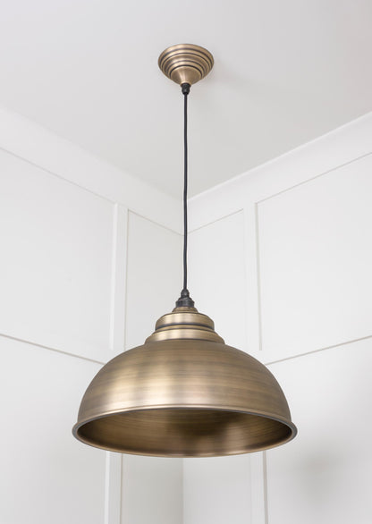 Aged Brass Harborne Pendant by From The Anvil