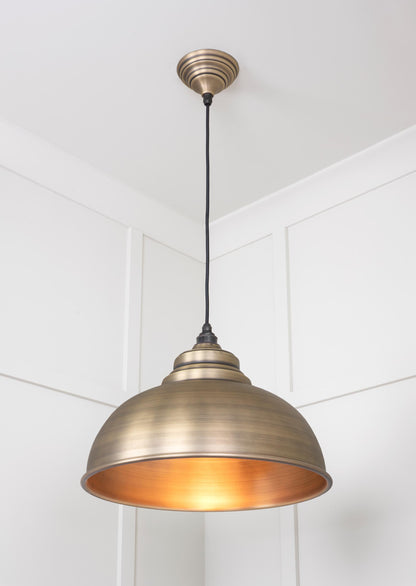 Aged Brass Harborne Pendant by From The Anvil