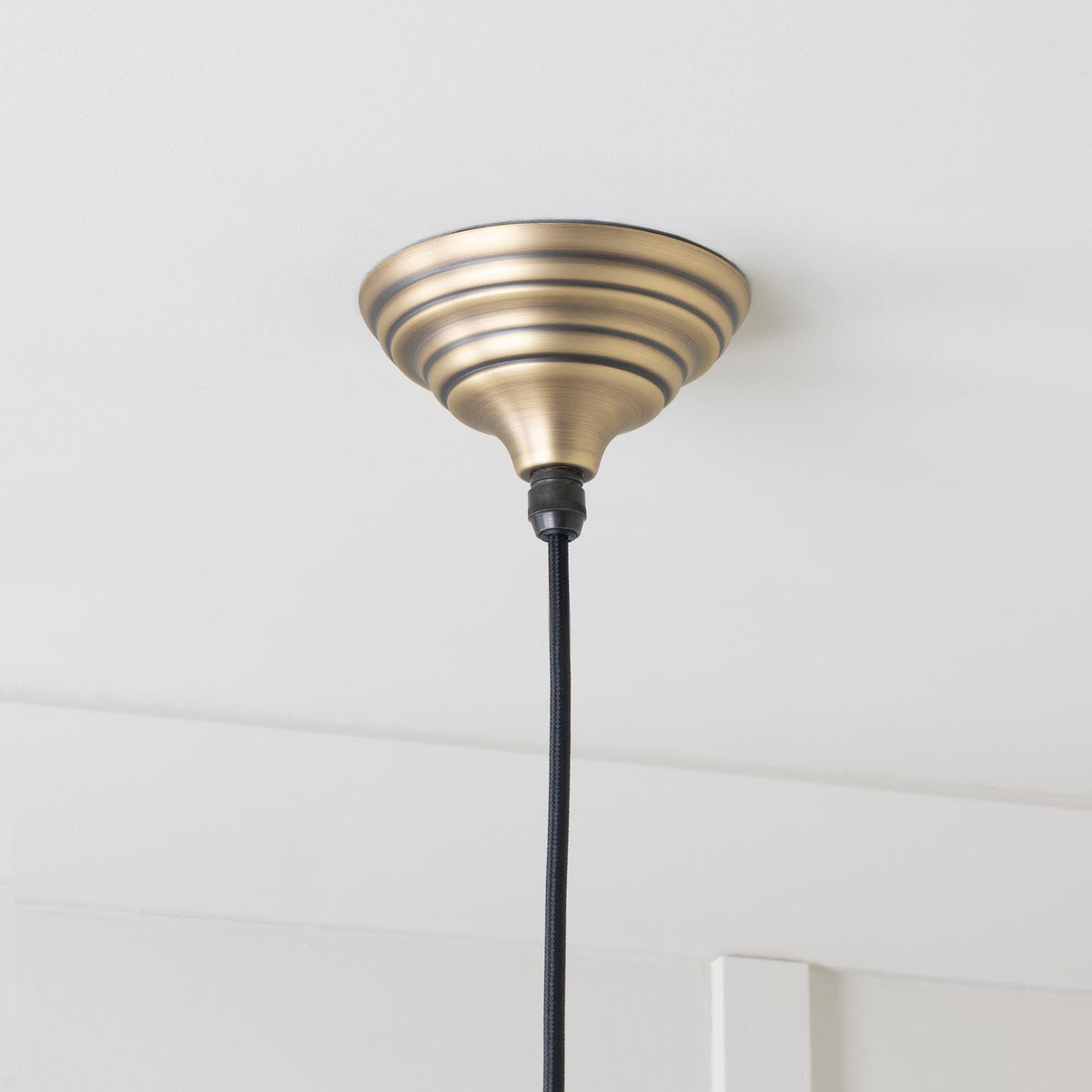 Aged Brass Harborne Pendant by From The Anvil