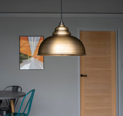 Aged Brass Harborne Pendant by From The Anvil