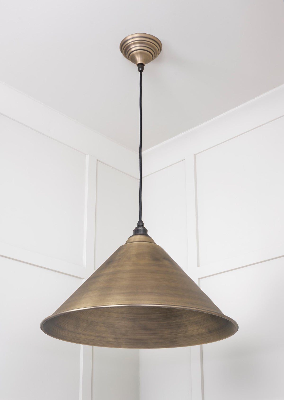 Aged Brass Hockley Pendant by From The Anvil