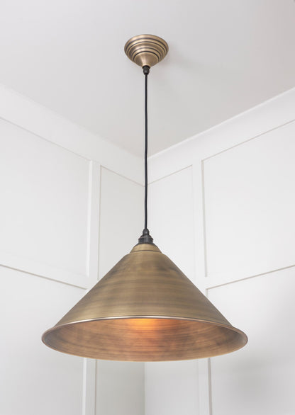 Aged Brass Hockley Pendant by From The Anvil