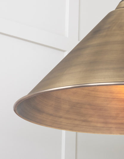 Aged Brass Hockley Pendant by From The Anvil