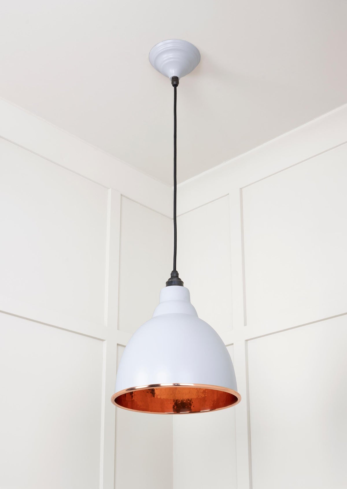 Hammered Copper Brindley Pendant by From The Anvil