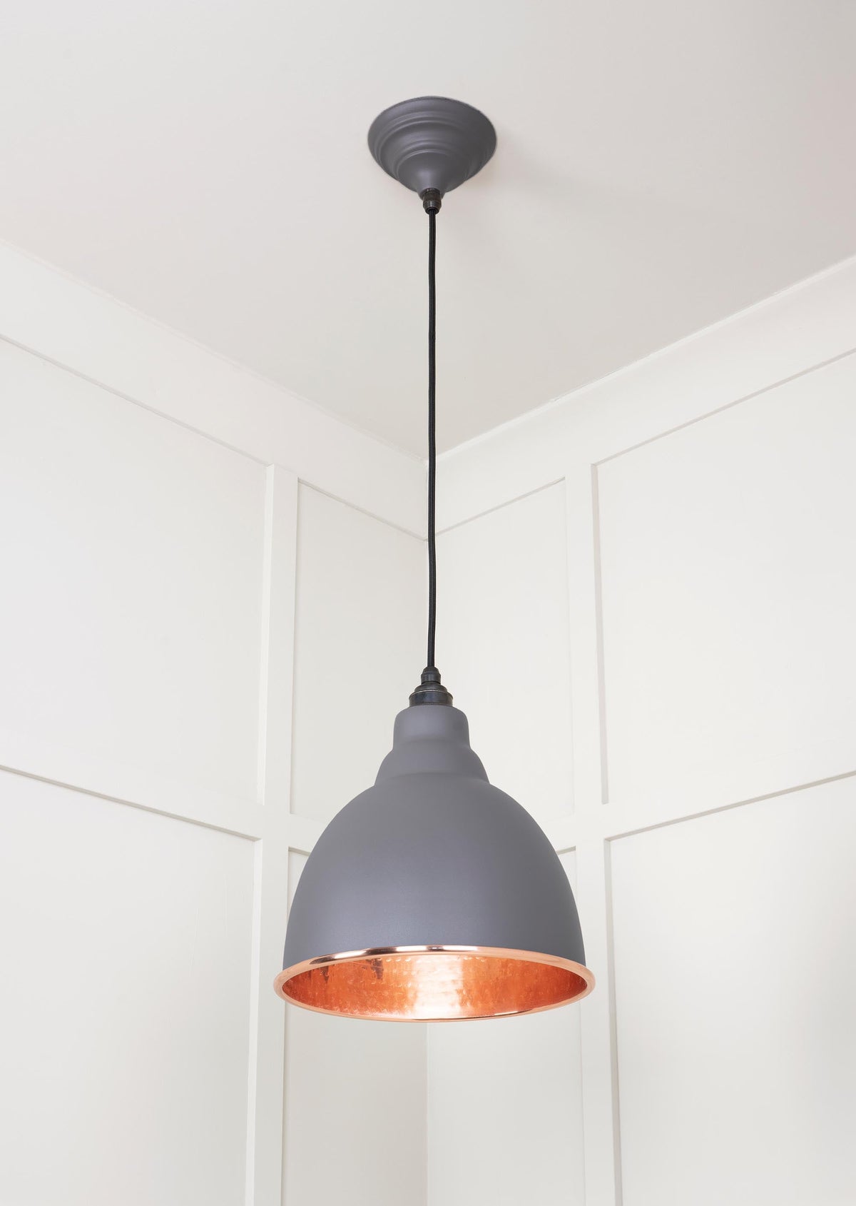 Hammered Copper Brindley Pendant by From The Anvil