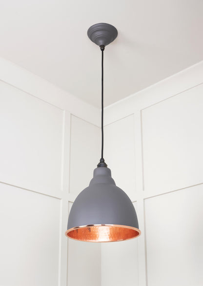 Hammered Copper Brindley Pendant by From The Anvil