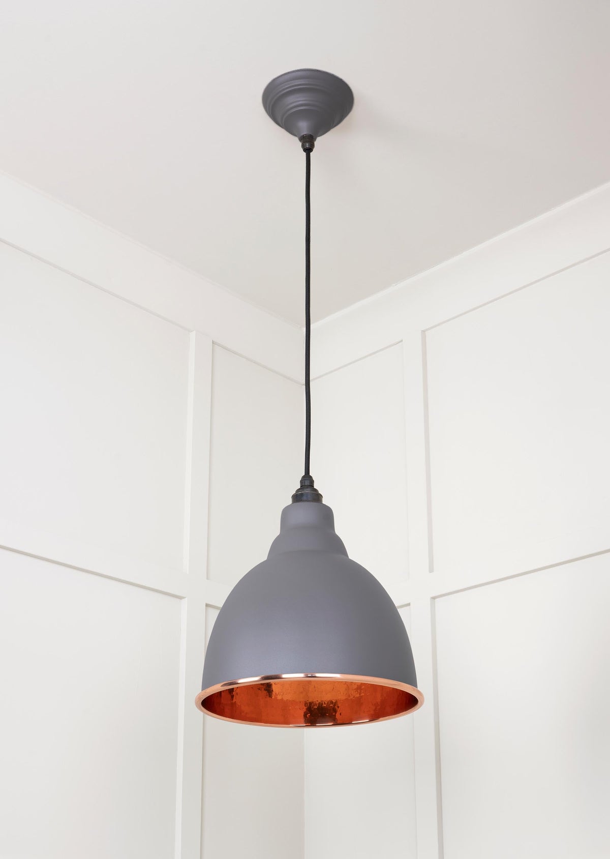 Hammered Copper Brindley Pendant by From The Anvil