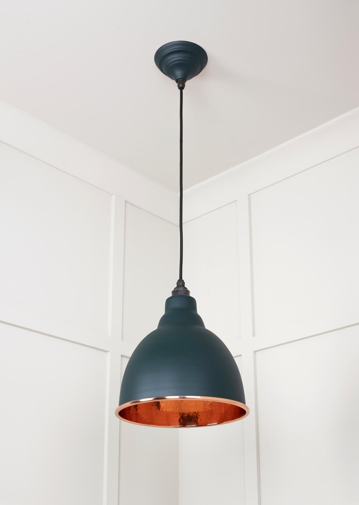 Hammered Copper Brindley Pendant by From The Anvil