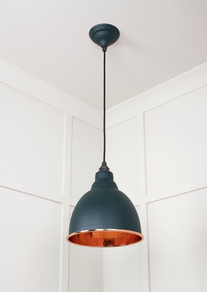 Hammered Copper Brindley Pendant by From The Anvil