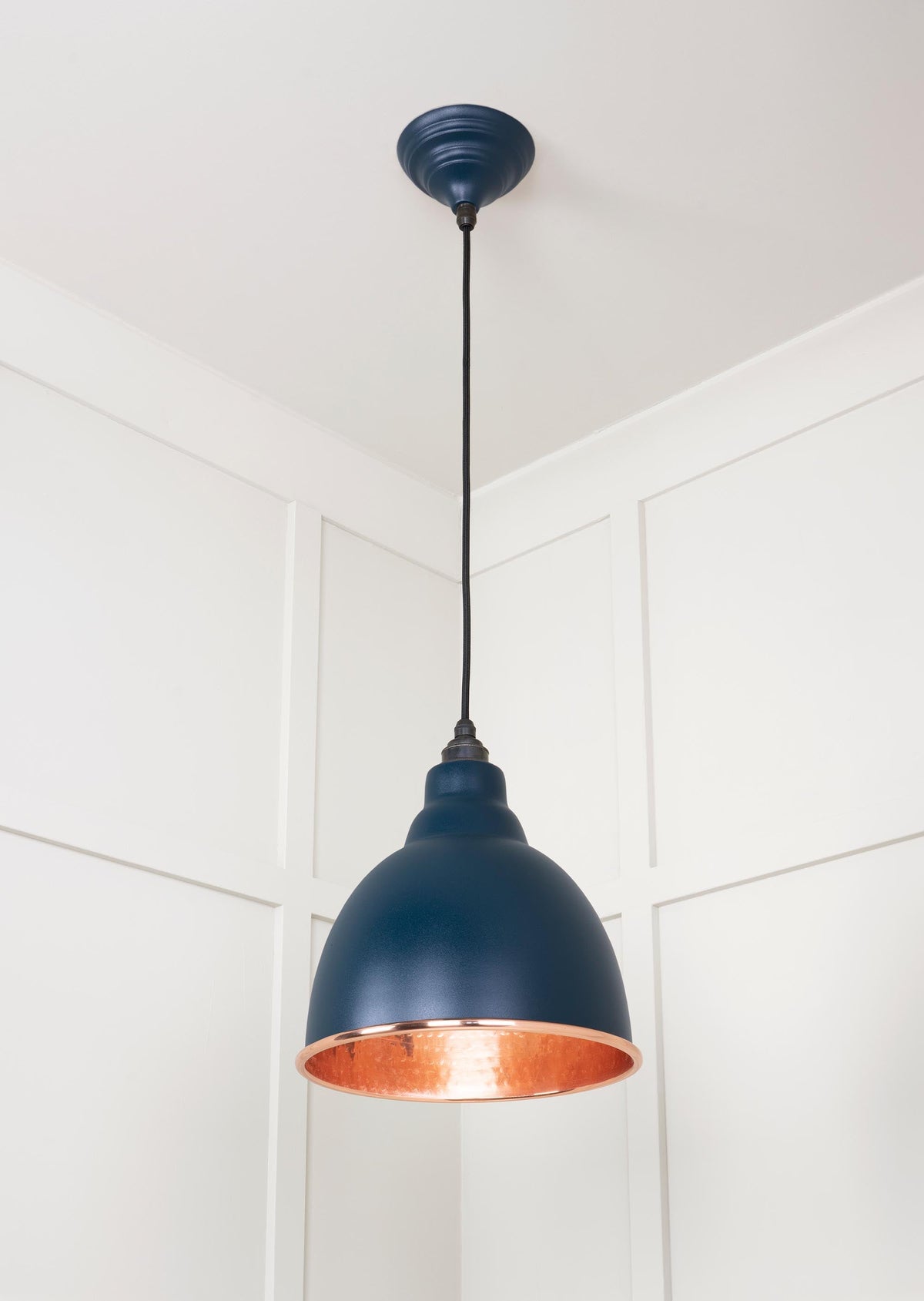 Hammered Copper Brindley Pendant by From The Anvil