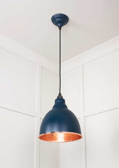 Hammered Copper Brindley Pendant by From The Anvil