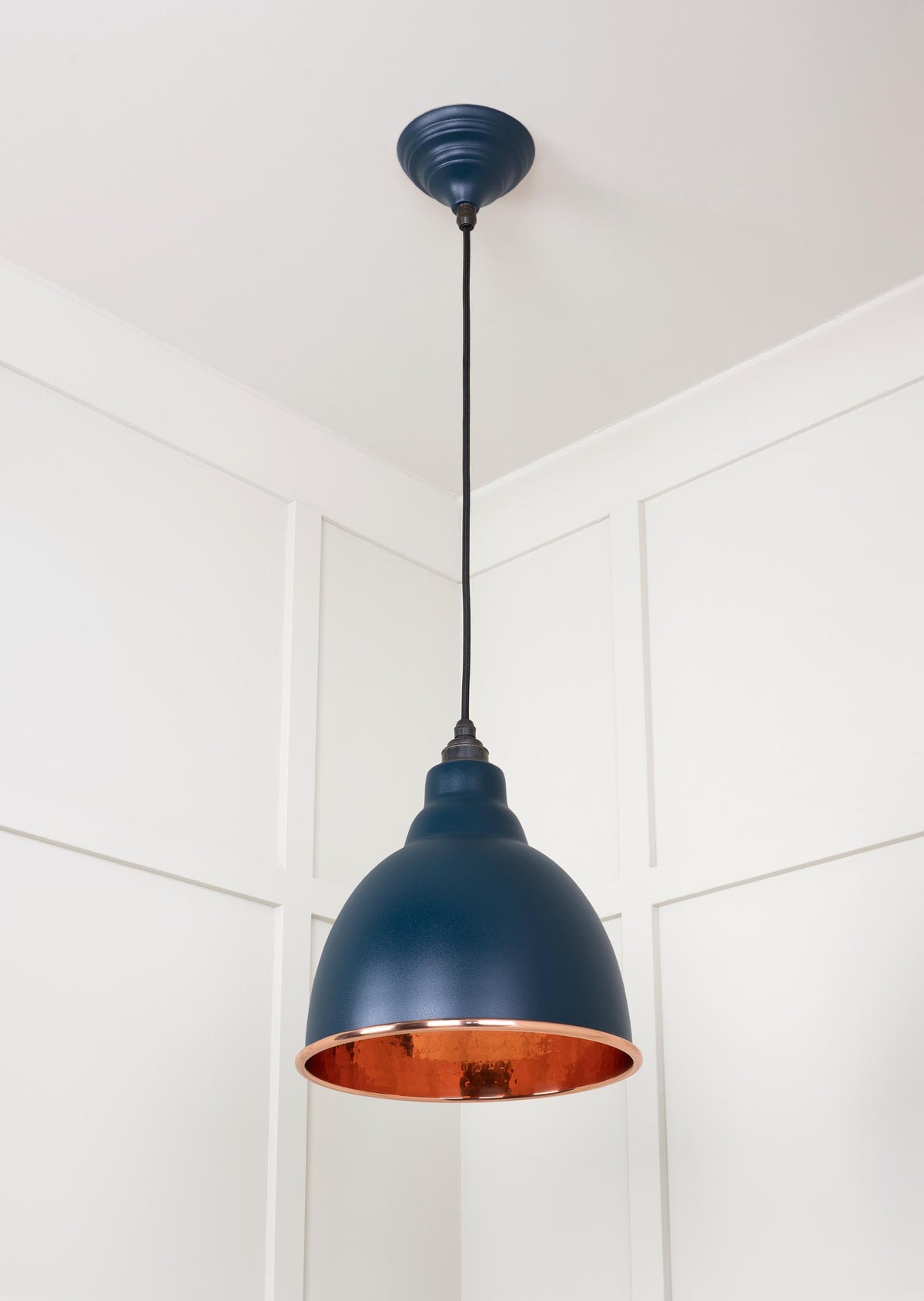 Hammered Copper Brindley Pendant by From The Anvil