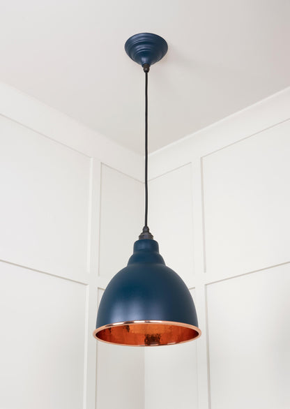 Hammered Copper Brindley Pendant by From The Anvil