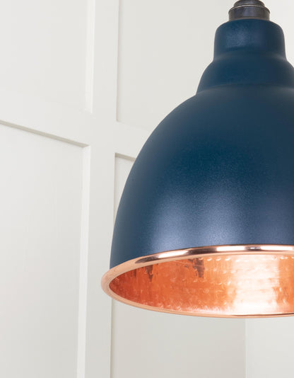 Hammered Copper Brindley Pendant by From The Anvil