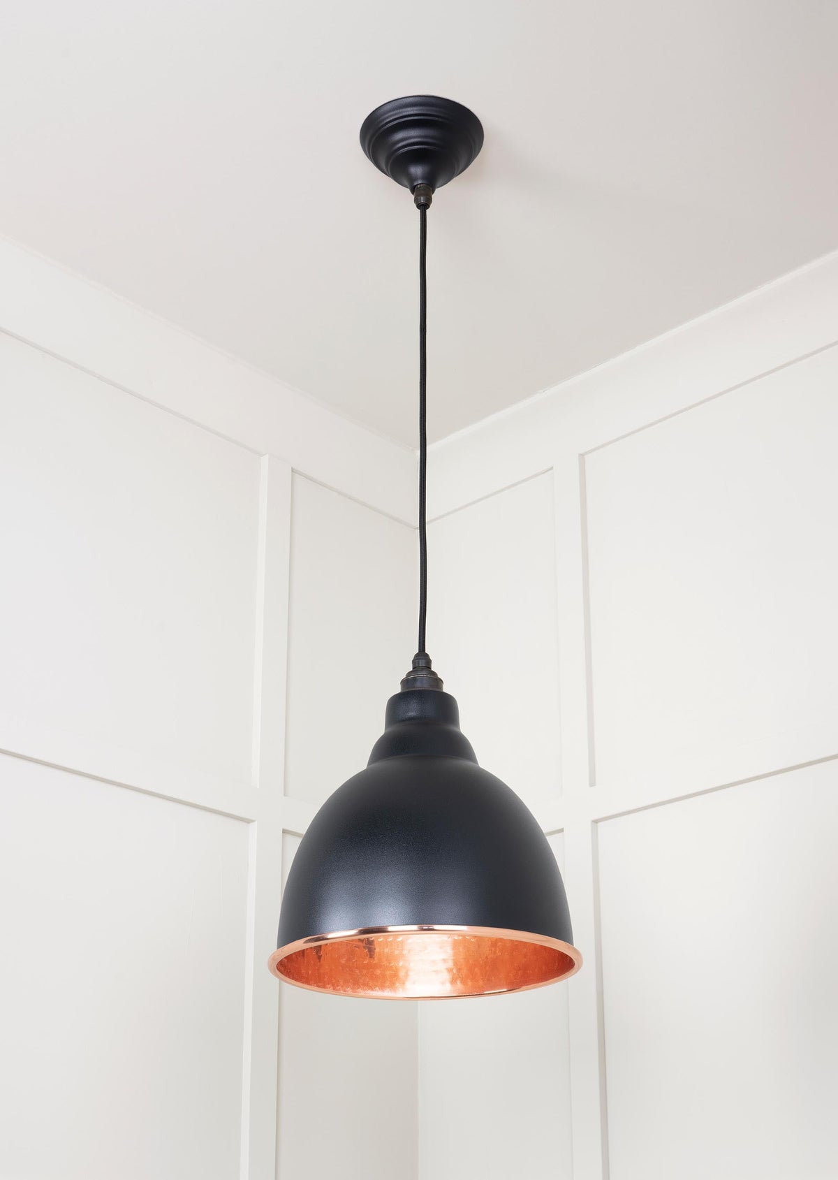 Hammered Copper Brindley Pendant by From The Anvil
